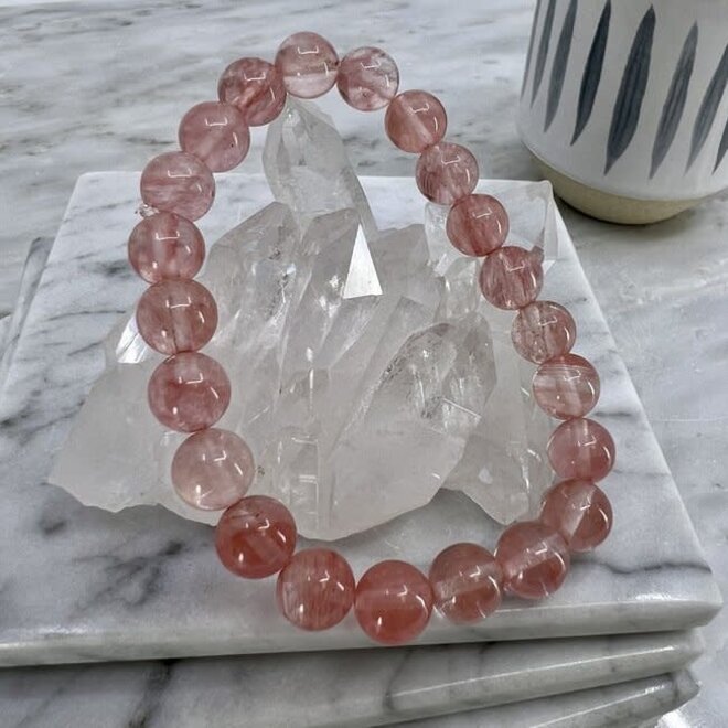 Cherry Quartz Bracelet 8mm