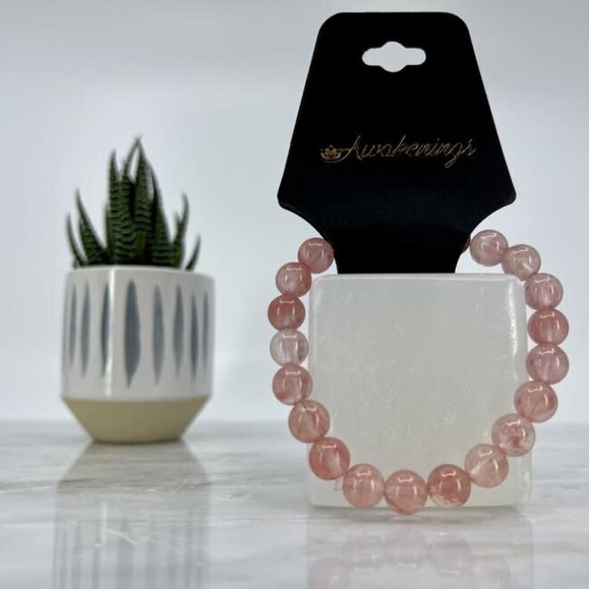 Cherry Quartz Bracelet 8mm