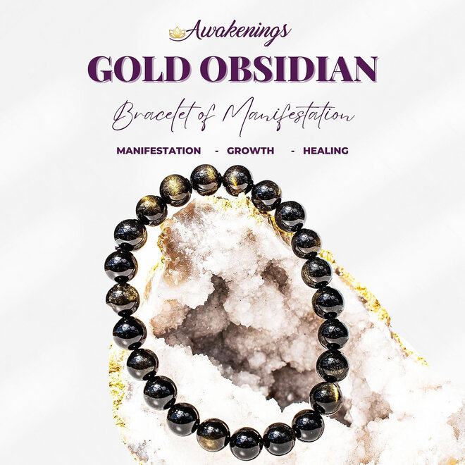 Goldsheen (Gold Sheen Obsidian) Bracelet 8mm