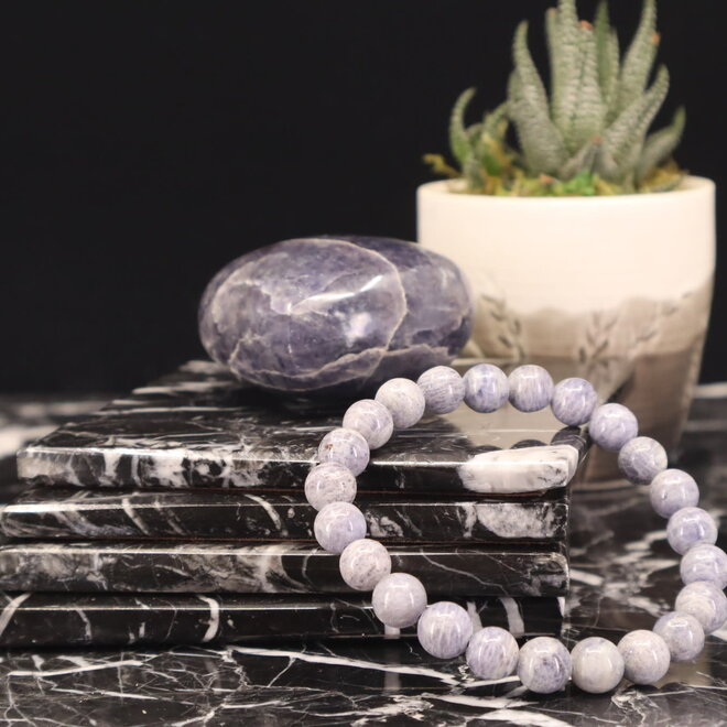 Iolite (Water Sapphire) Bracelet-7-8mm