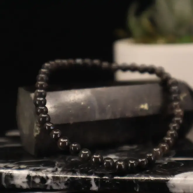 Arfvedsonite Bracelet - 4mm