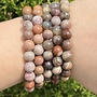 Natural Petrified Wood Bracelet - 8mm