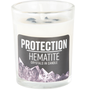 PROTECTION Hematite Votive Candle - Eucalyptus & Grapefruit Essential Oil 4 oz Soy Lead Free Wick