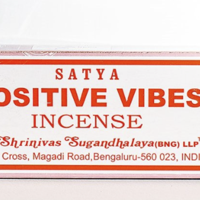 Positive Vibes Incense-12 Sticks/15g-Satya