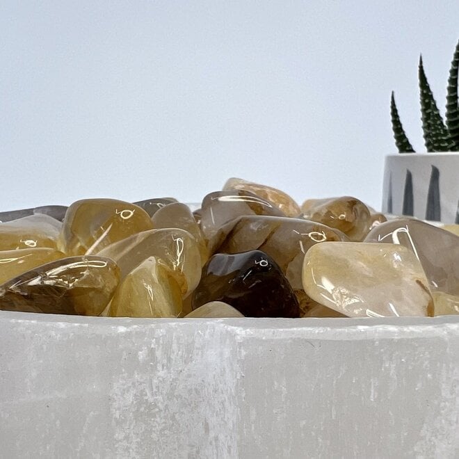 Golden Healer Quartz (Yellow Hematoid) - Tumbled