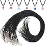 24 Inch Black Waxed Cotton Cord Necklace