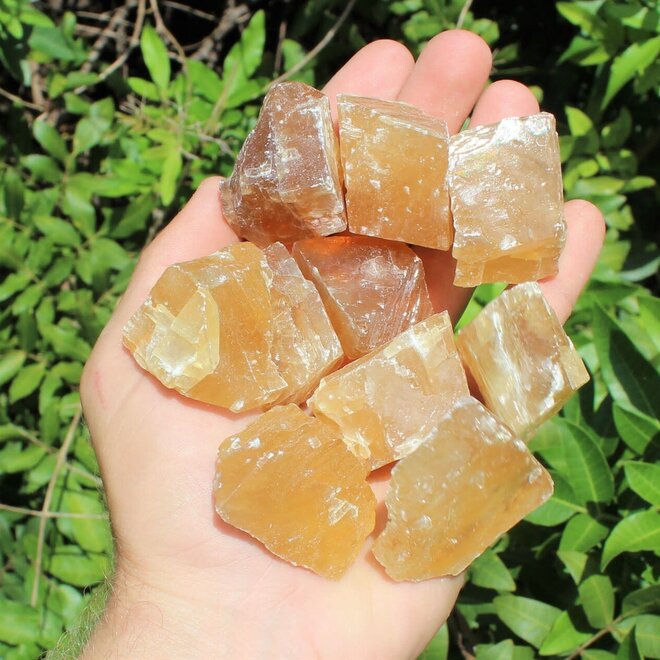 Honey Calcite Large Rough Raw Natural