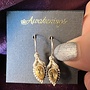 Citrine Upside Down Tear Drop Sterling Silver Earring
