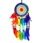 Chakra Dreamcatcher  Hand Woven Chakra Color Feathers -23"