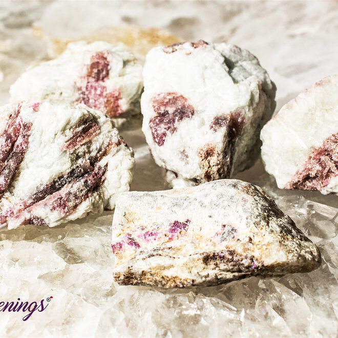 Pink Ruby Red (Rubellite)Tourmaline in Quartz Matrix-Rough Raw Natural