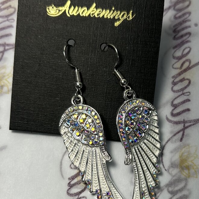 Angel Wing Earring - White