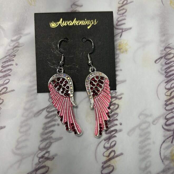 Angel Wing Earring - Pink