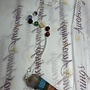 Chakra Pendulum-Dowsing Hexagonal Faceted Cone Point Divination-Silver Chain-Crystal Gemstone