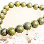 Epidote With Pyrite Bracelet -8mm