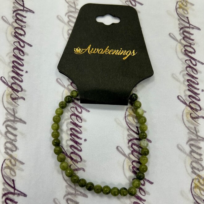 Serpentine Jasper Bracelet 4mm