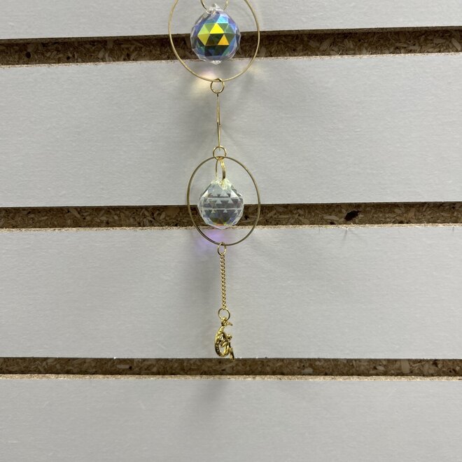 Prism Suncatcher Gold Square & Fairy - Window Mirror