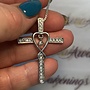 Cross Necklace - Silver Plated & Inlaid Zircon 20'' adj Chain