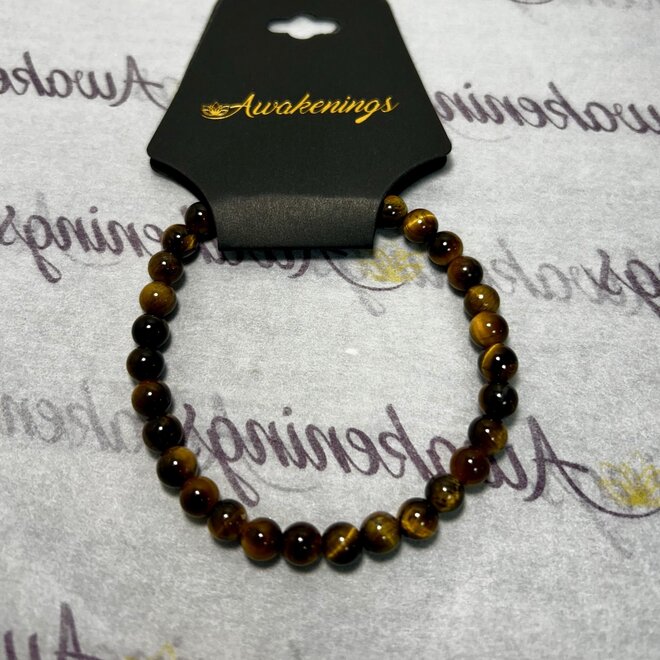 Gold Tiger's Eye Bracelet - 6-7mm