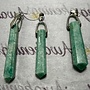 Chrome Chalcedony Pendant- Long Pointed on 18'' Wax Cord