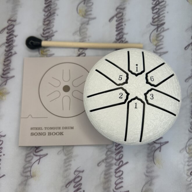 Steel Tongue Drum 3''  White