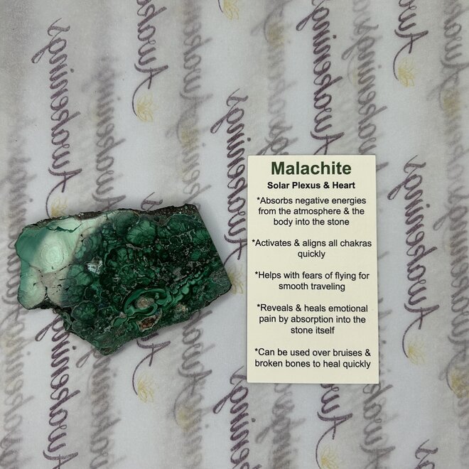 Malachite Slab Slice - Small