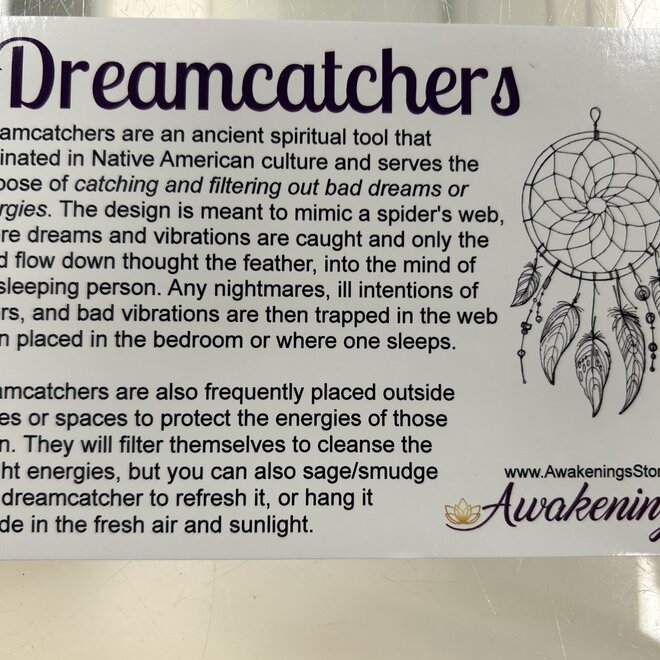 Black Obsidian -Crescent Moon Tree of Life Dream Catcher