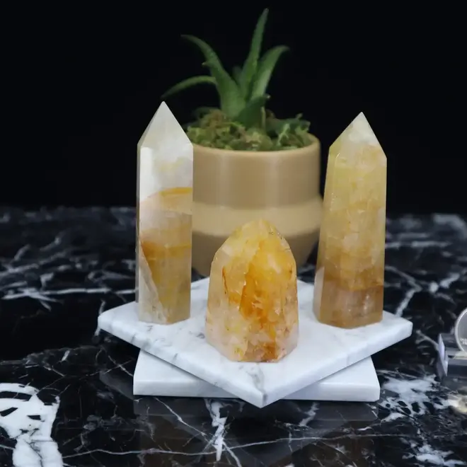 Golden Healer Quartz (Yellow Hematoid) Tower Point Generator - Medium (3-4")