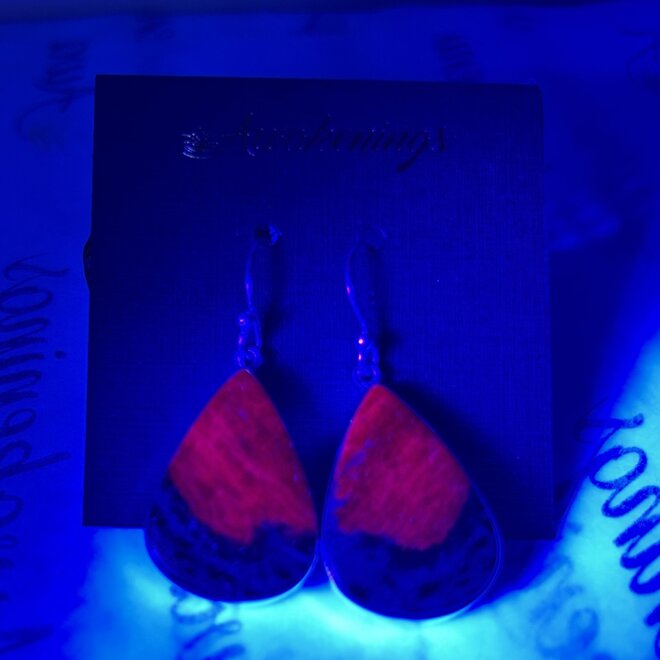 Ruby Zoisite Dangle Tear Drop Earring