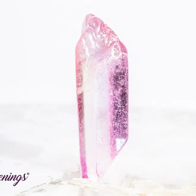 Pink Aura Clear Quartz Points