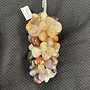 German Grape Cluster Stones With Tin Leaf / Mixed Stones Grape 6.5''