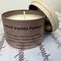 Spiced Vanilla Pumpkin Soy Candle 8oz with Smokey Quartz by Angel Whispers