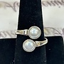 Double Pearl 925 Sterling Silver Size 11