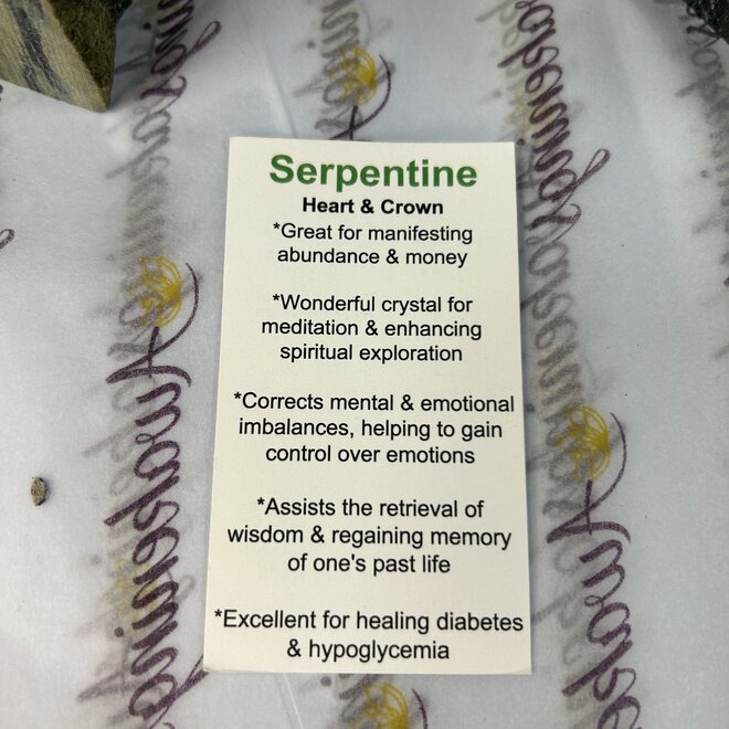 Green Serpentine (Peru)  Rough Raw Chunk