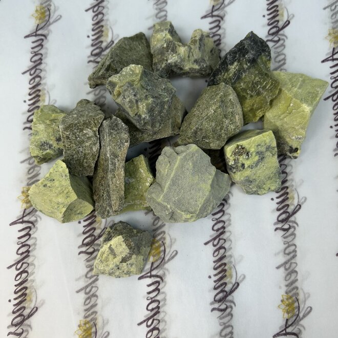 Green Serpentine (Peru)  Rough Raw Chunk