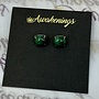 Malachite Stud Sterling Silver 925 Earrings