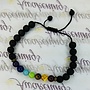 Chakra Oil Diffuser with Lava Parachute Bracelets - 8mm