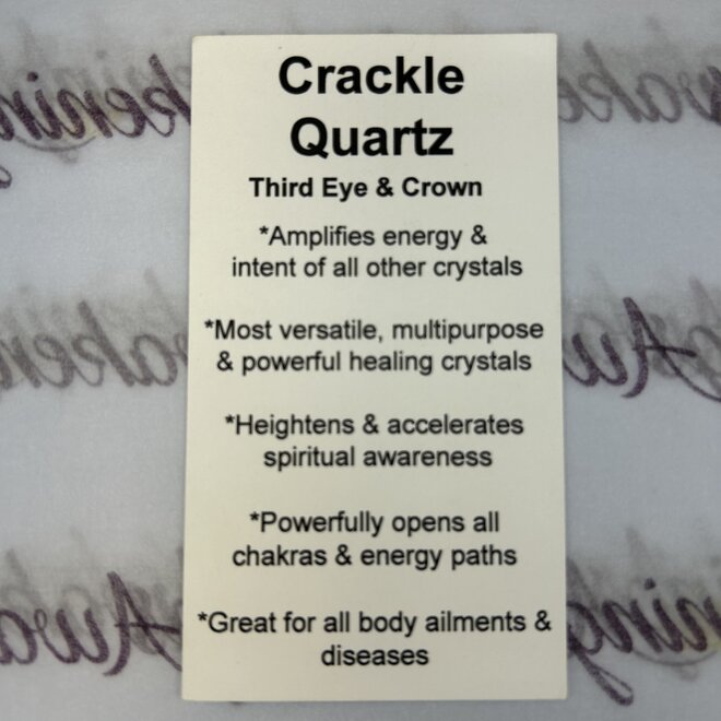 Pink Crackle Quartz Pendant on 18'' Wax Cord Adjustable