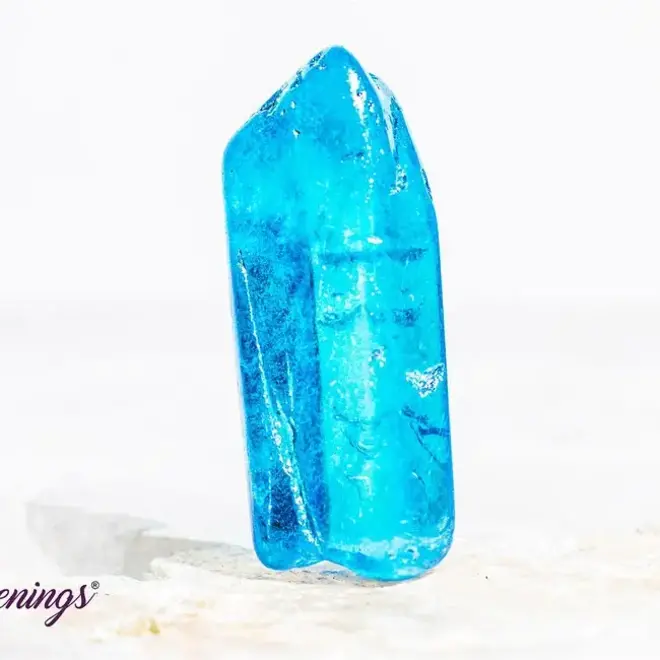 Blue Aura Quartz Points - Clear Medium