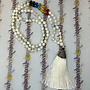 White Howlite Seven Chakra Mala With Tassel