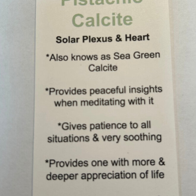 Pistachio Calcite Sea Green Calcite Tower Point Generator - Medium (3-4")