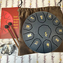 Steel Tongue Drum 6''  Handpan Drum Dark  Blue Set With Carry Bag