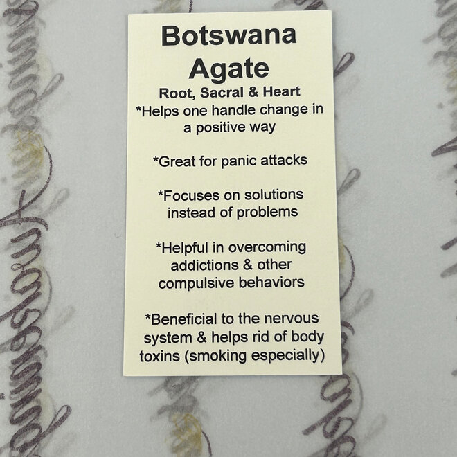 Grey Brazilian Botswana Agate - Tumbled Medium