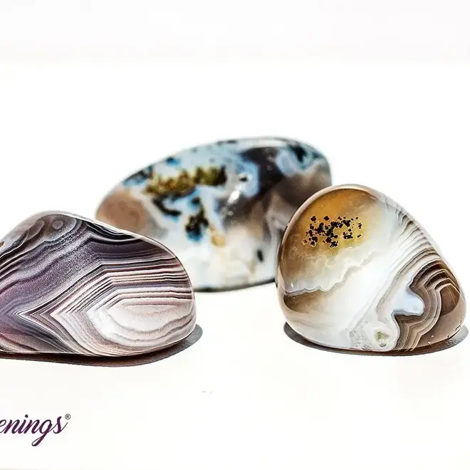 Grey Brazilian Botswana Agate - Tumbled Medium
