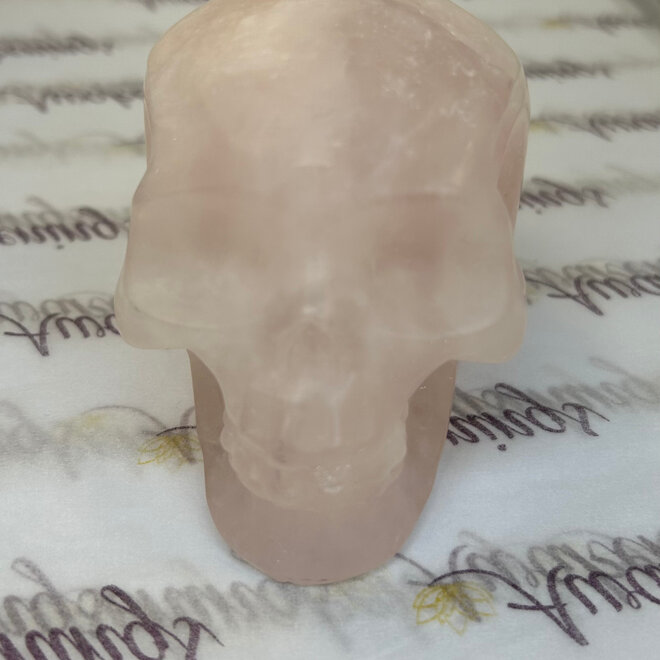 Rose Quartz Skull XXL - Aprox 1 Lb 5oz  3'' x 4'' x 2.5''