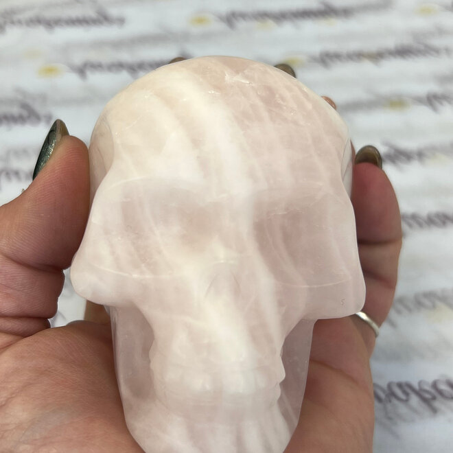 Rose Quartz Skull XXL - Aprox 1 Lb 5oz  3'' x 4'' x 2.5''