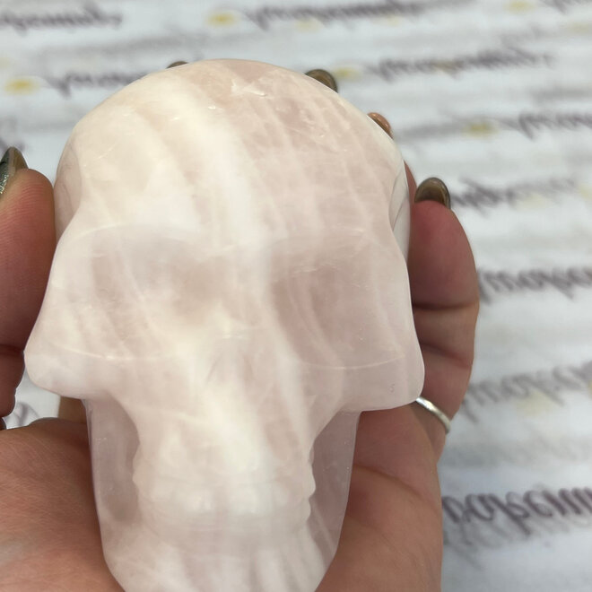 Rose Quartz Skull XXL - Aprox 1 Lb 5oz  3'' x 4'' x 2.5''