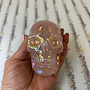 Aura Rose Quartz Skull XL