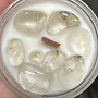 Clear Quartz  infused Eucalyptus Mint-  Lotion Candle Local Hand poured -Large
