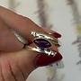 Amethyst Ring Sterling Silver Size 8