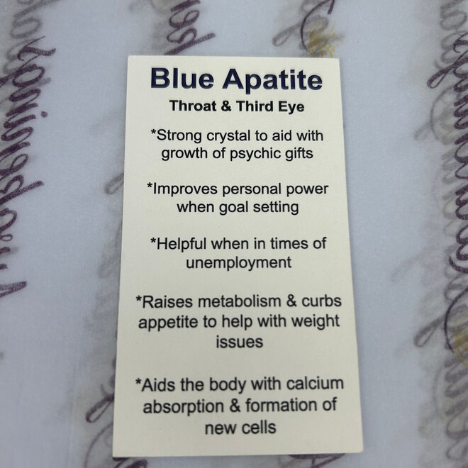 Blue Apatite Sphere 64mm with Stand